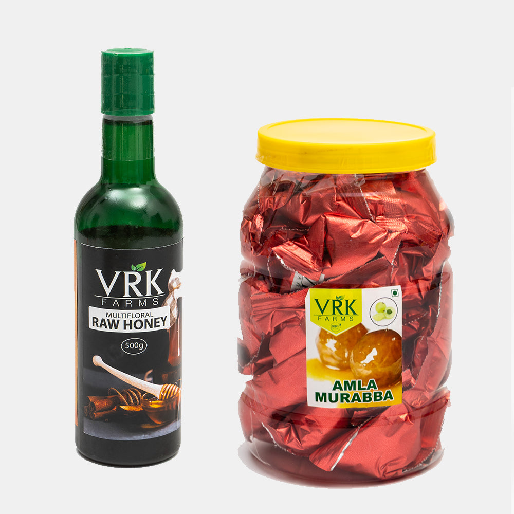 #6 COMBO 1  - HONEY (500gms) + AMLA MURABBA (25pcs)